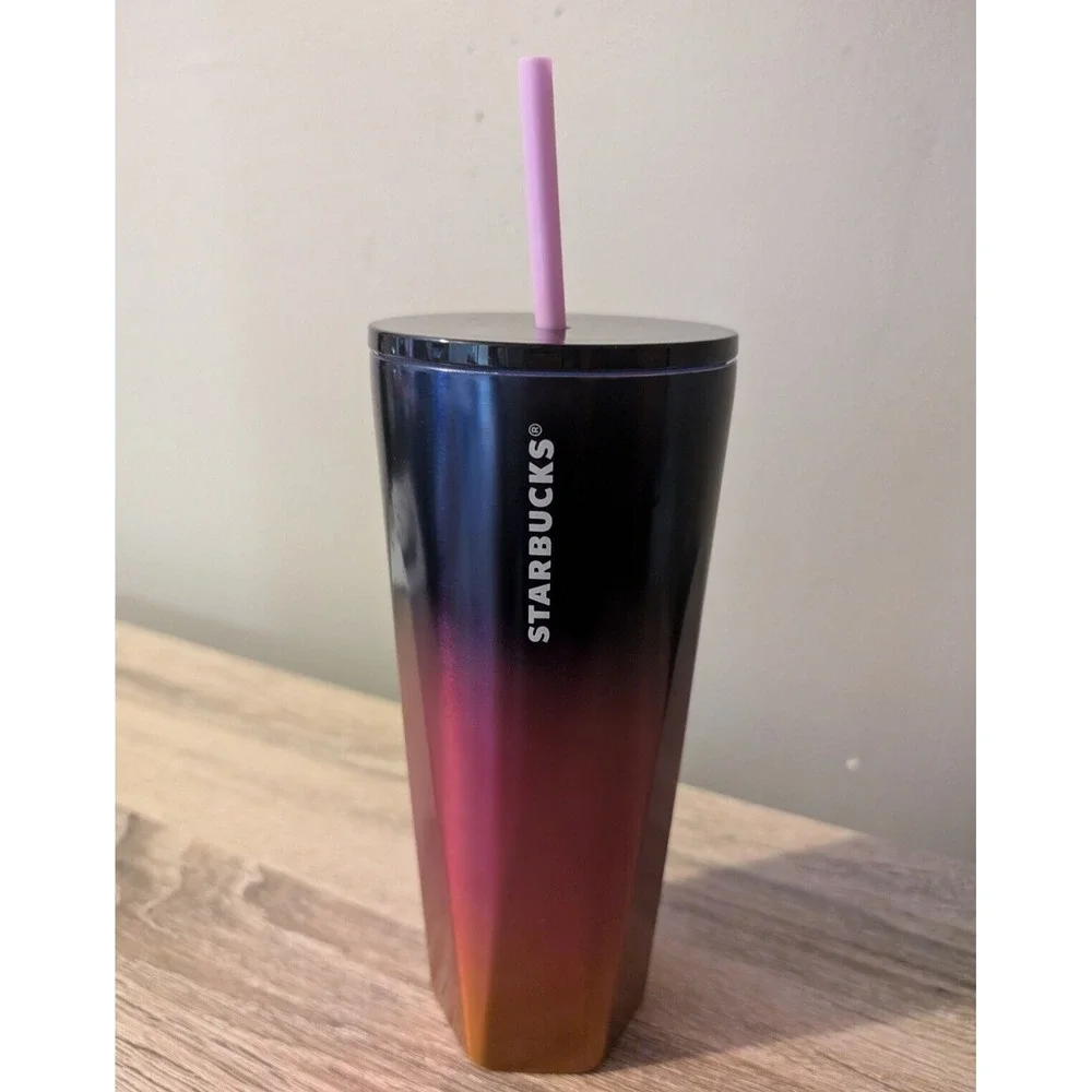 2022 Summer New Release Rare Starbucks 24oz Cold Cup Tumbler Steel Metal‎ Ombre